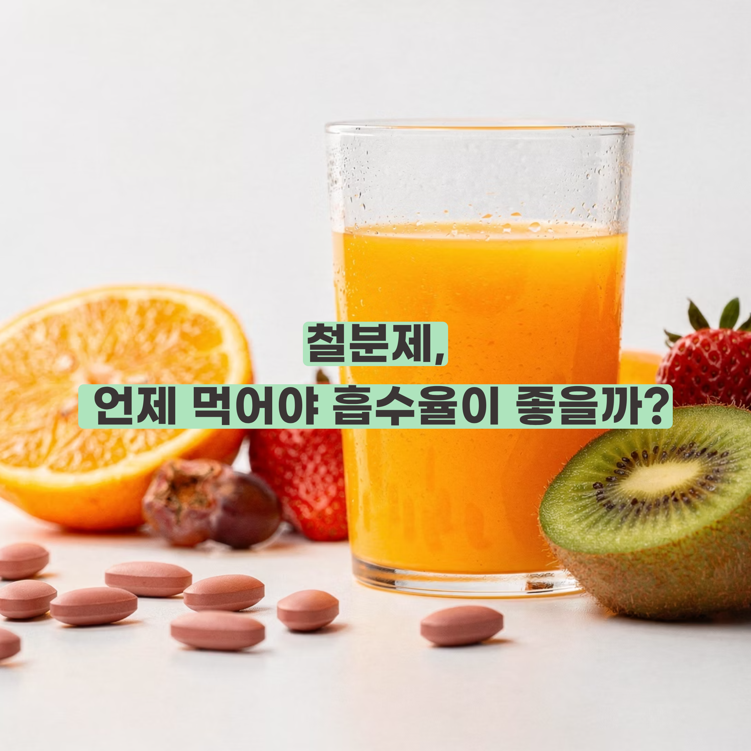 철분제 언제 먹어야 흡수율이 좋을까