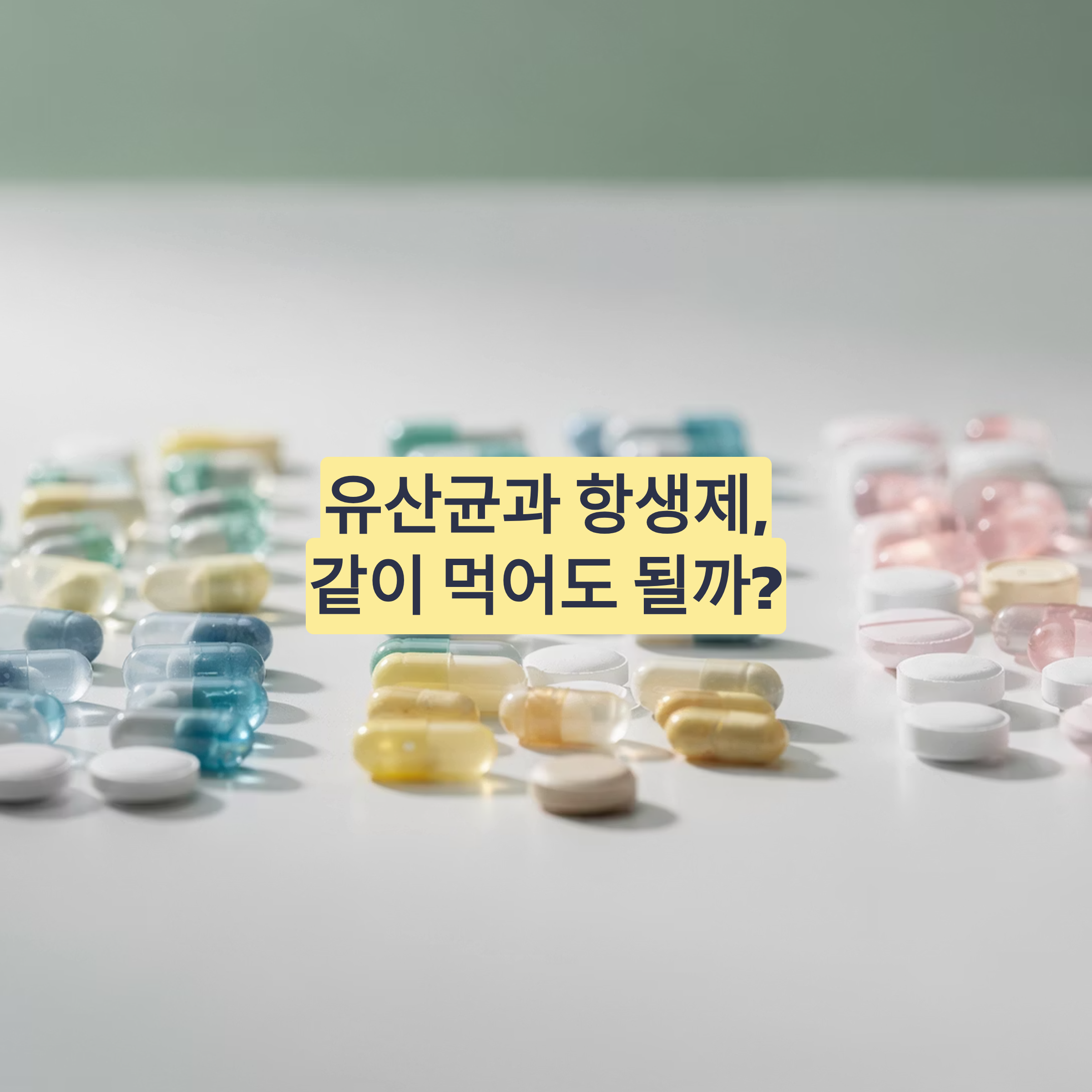 유산균과 항생제 같이 먹어도 될까