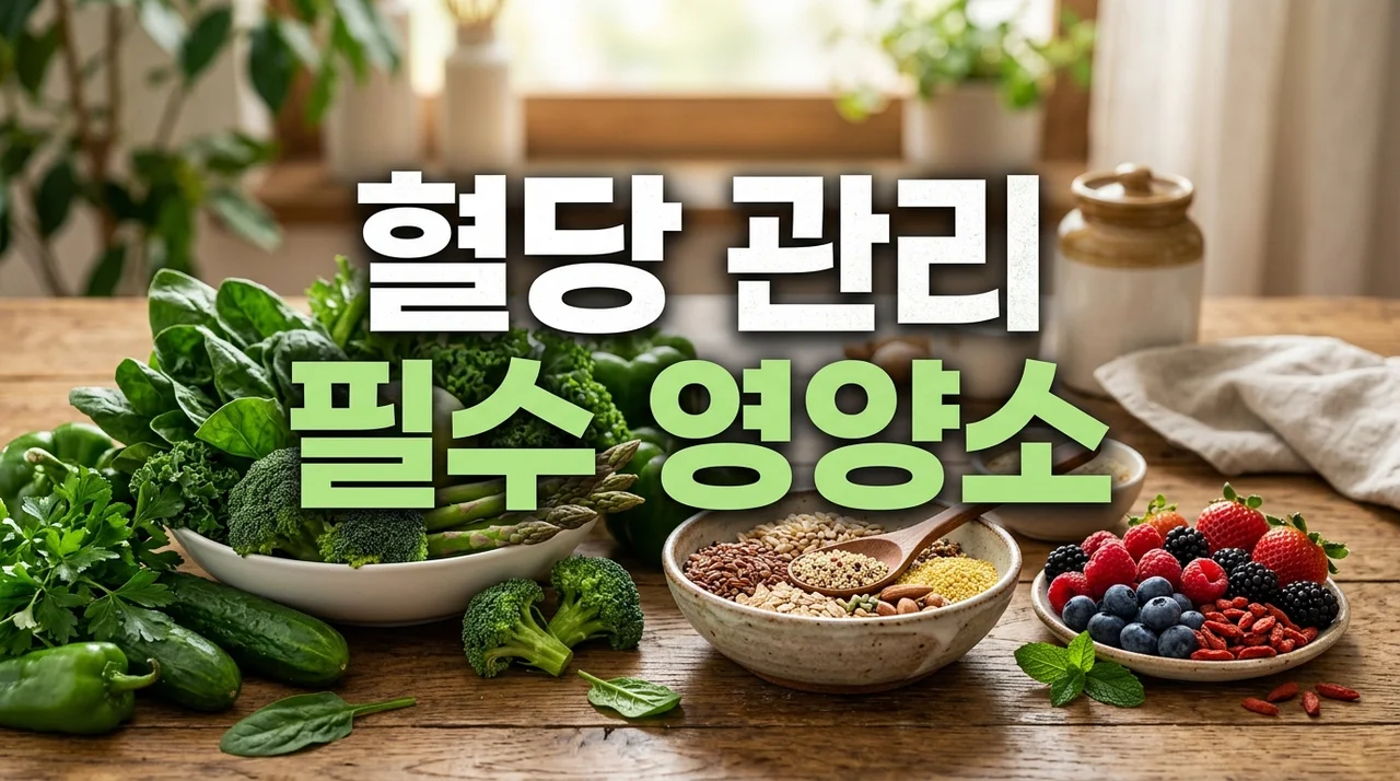 혈당 관리에 도움이 되는 영양소 BEST 7: 당뇨 예방을 위한 필수 가이드