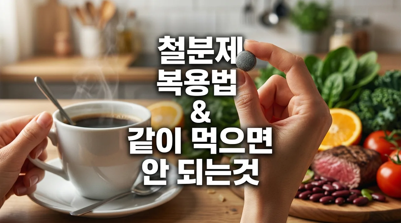 철분제 복용법: 흡수율 높이고 같이 먹으면 안 되는 음식 총정리