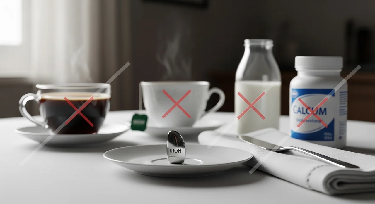 철분제와 '같이 먹으면 안 되는 것': 흡수 방해꾼 완전 정복