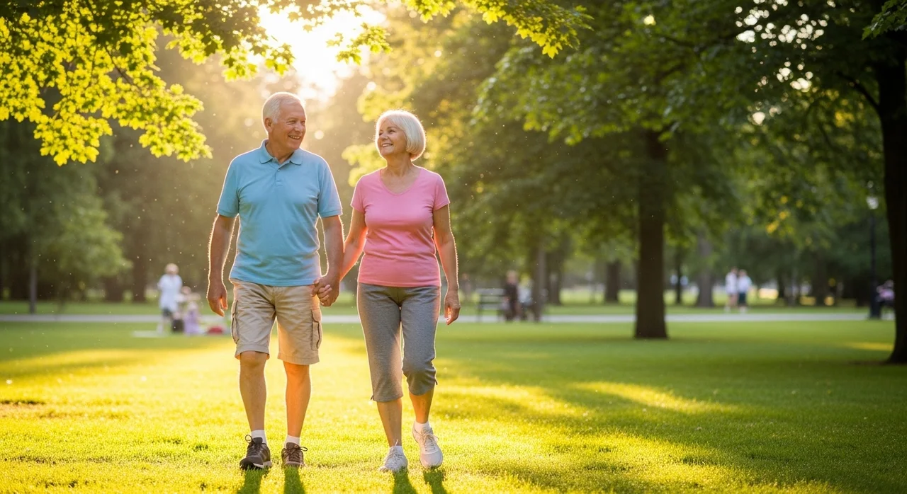 꾸준한 유산소 운동: 부모님과 함께 걷기