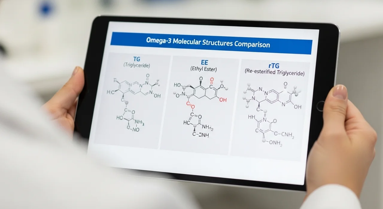 흡수율 차이! rTG 오메가3 vs TG vs EE 비교