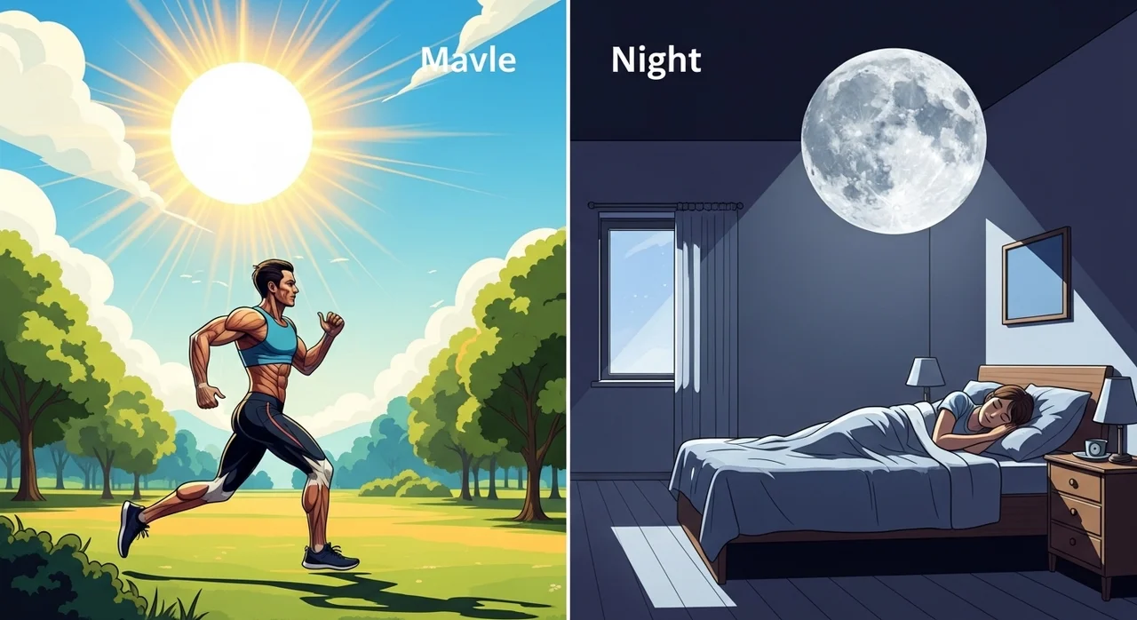 낮 vs 밤 식사 습관 비교