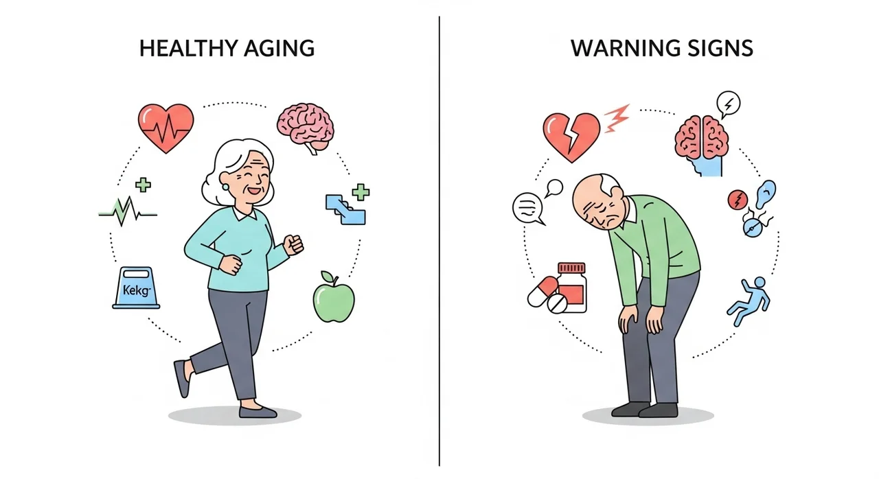 증상 비교: 노화 현상인가, 질병의 신호인가?