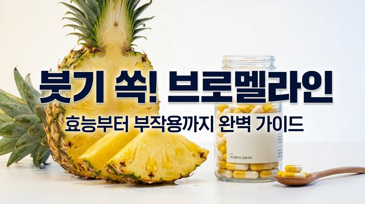 브로멜라인 효능 있을까? 붓기 완화 효과와 부작용 완벽 정리