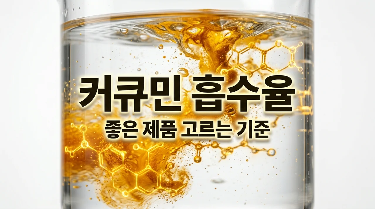 커큐민 흡수율 왜 중요할까? 실패 없는 고효능 제품 고르는 기준 4가지