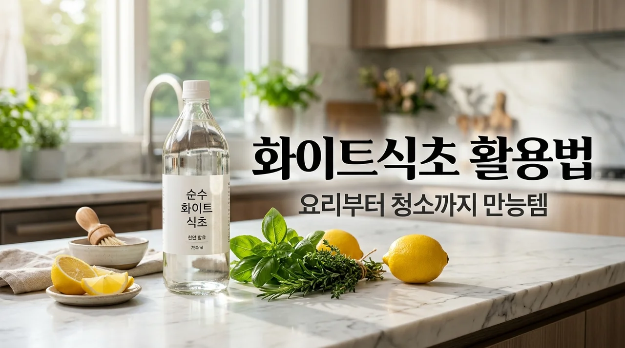 오뚜기화이트식초 활용법 7가지 | 요리부터 청소까지 만능 살림템 완벽 가이드