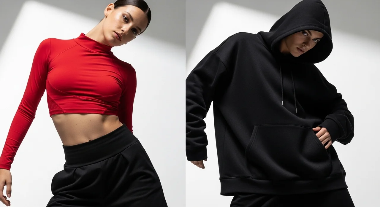 요즘 대세! 스타일별 코디 비교 (크롭 vs 오버핏)