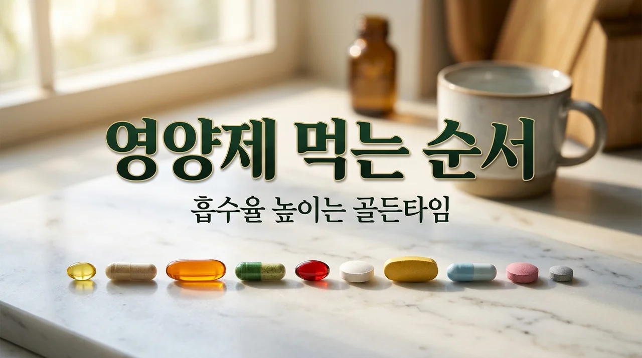 영양제 먹는 순서 5가지 기준 | 아침 식전 vs 식후 복용법 완벽 정리
