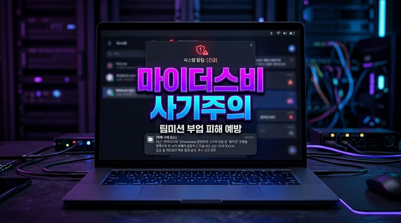 마이더스비 사기 팀미션 부업 주의! 피해 대응 및 예방법 가이드