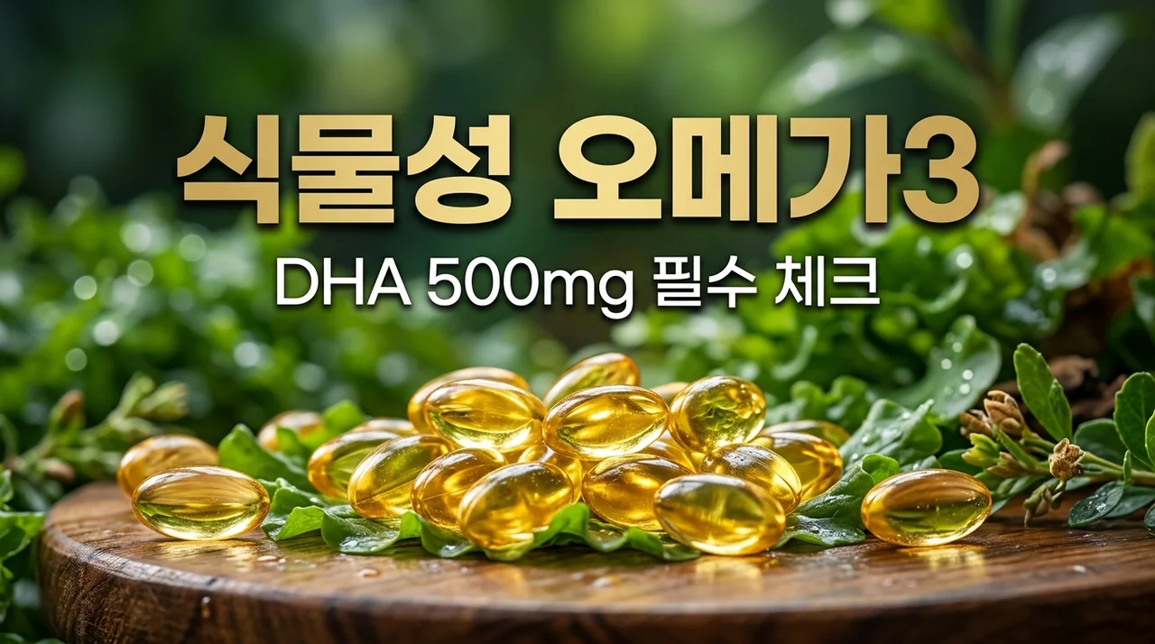 오메가3 식물성 추천 및 효능 | DHA 500mg 이상 고르는 법