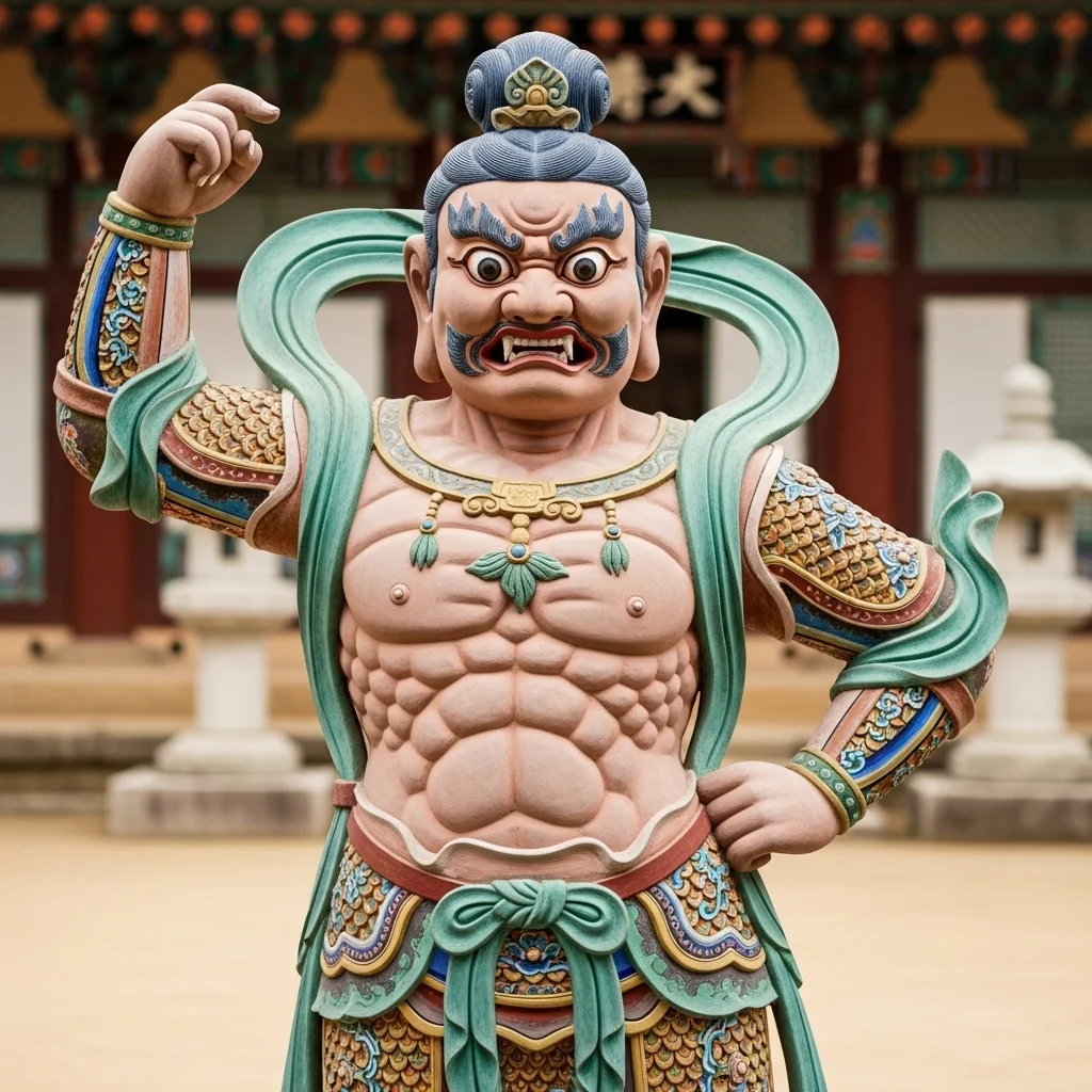 사찰의 입구를 지키는 강력한 수호신, 금강역사상