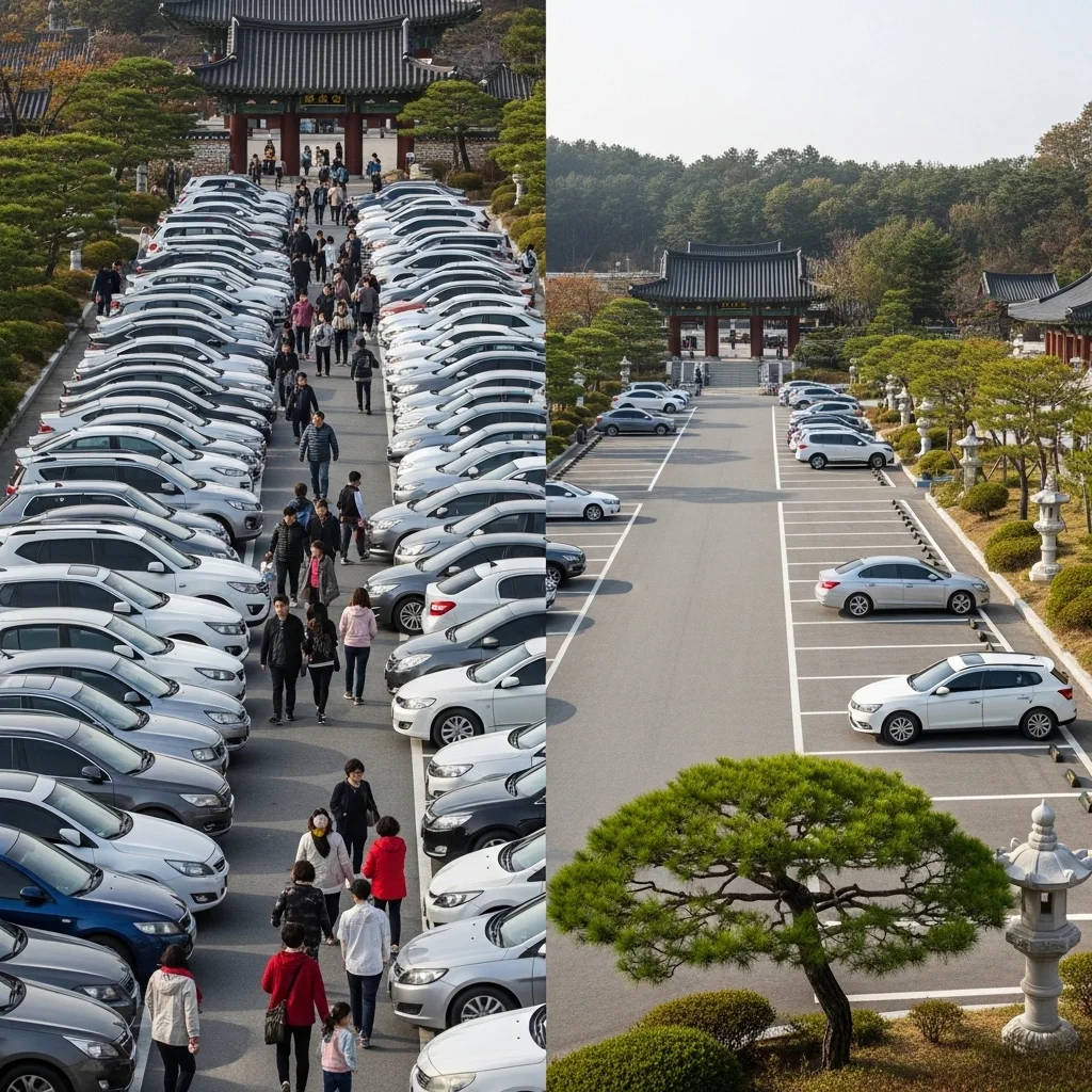 화암사 제1주차장 vs 제2주차장, 어디가 더 편할까?